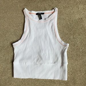 Forever 21 Ribbed High Neck Crop Top Size M